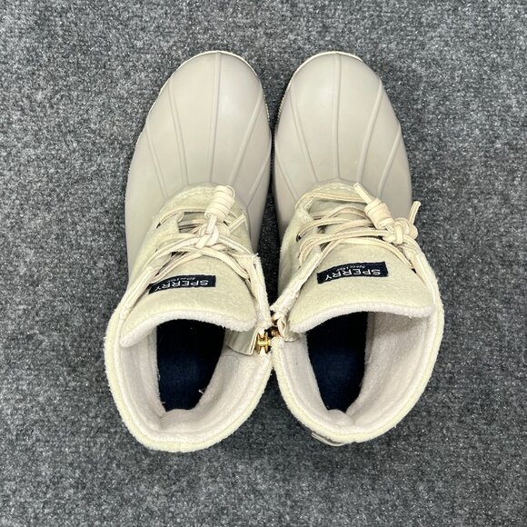 Sperry Waterproof Duck Boots Womens Size 8 Grey Outdoor Lace Up Rain Winter Snow - Picture 8 of 11